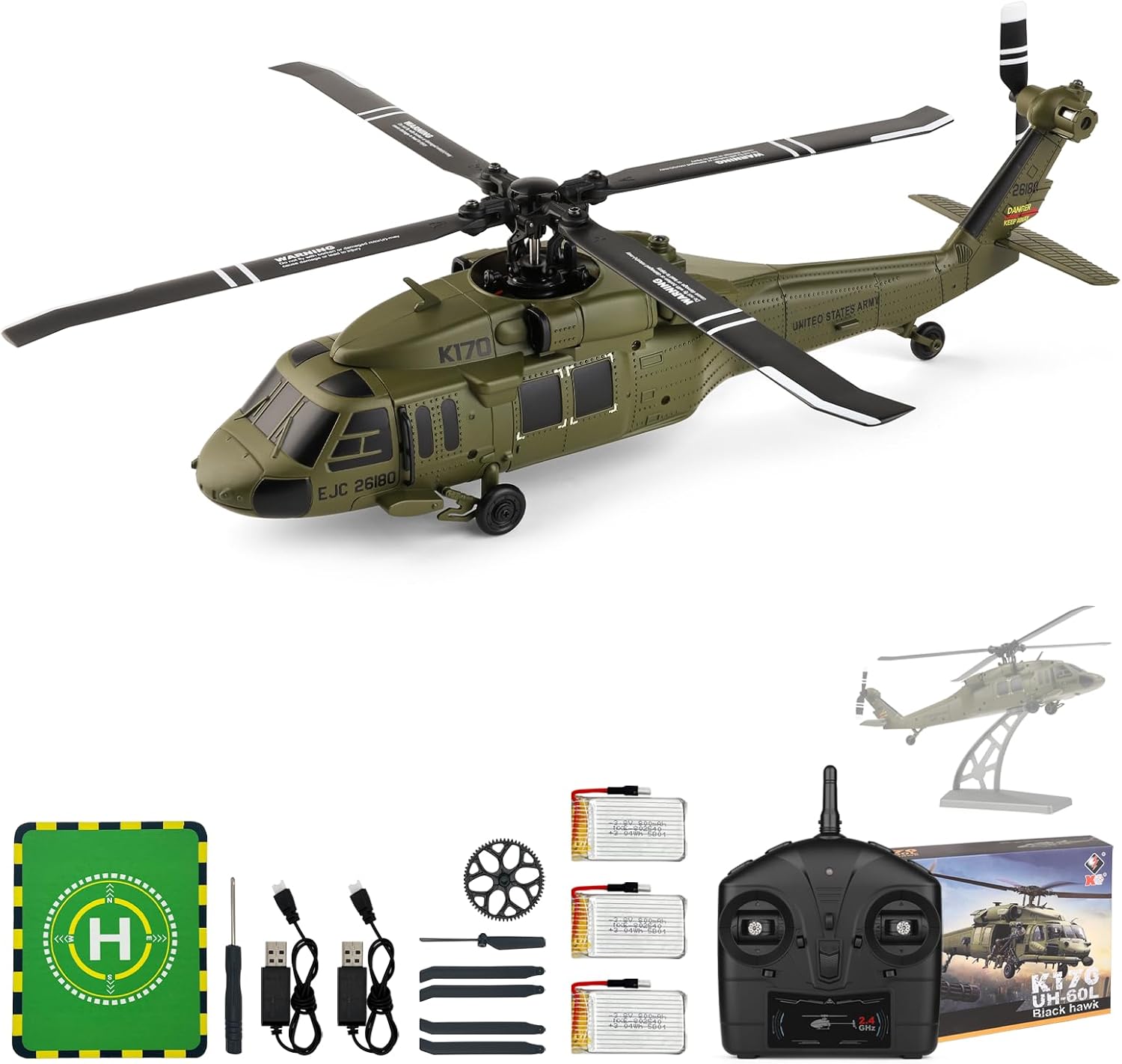 WLtoys K170 Brushless 4-CH RC  - Rc Helicopter Case ulasan dan harga
