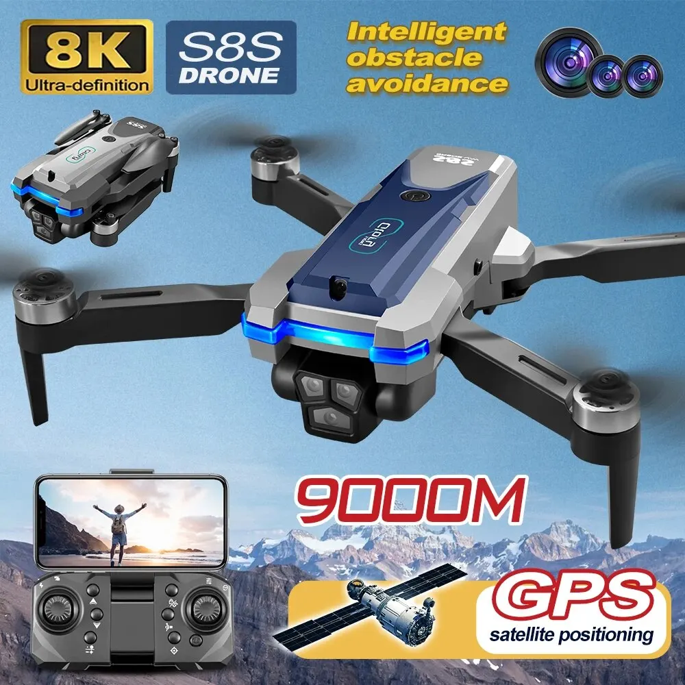 S8S GPS Drone 5G Wifi 8K HD Du - Rc Helicopter Electric ulasan dan harga
